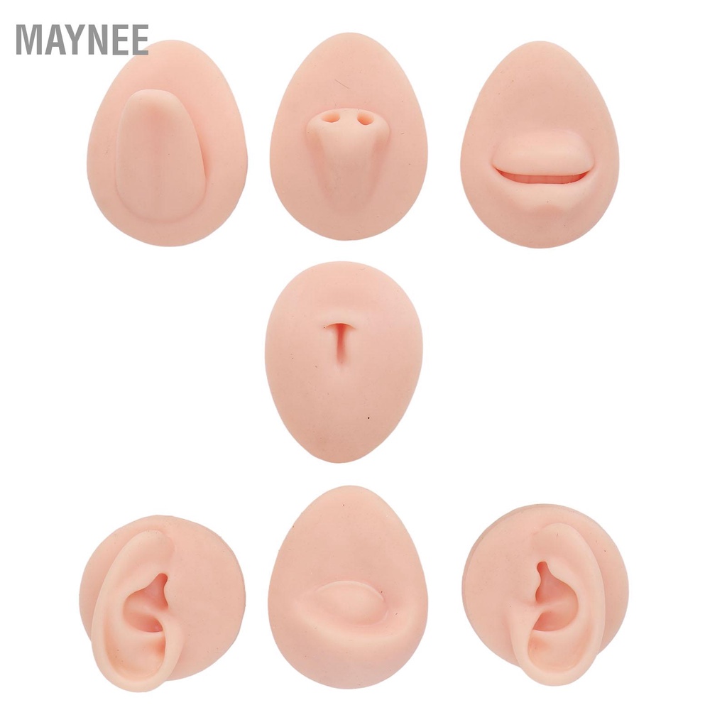 Maynee Phòng Thân Thực Hành Mô Hình Phỏng Silicone Tai Mắt Mũi Miệng Lưỡi Và Bụng Mẫu Cho Người Mới Khuyên snowa