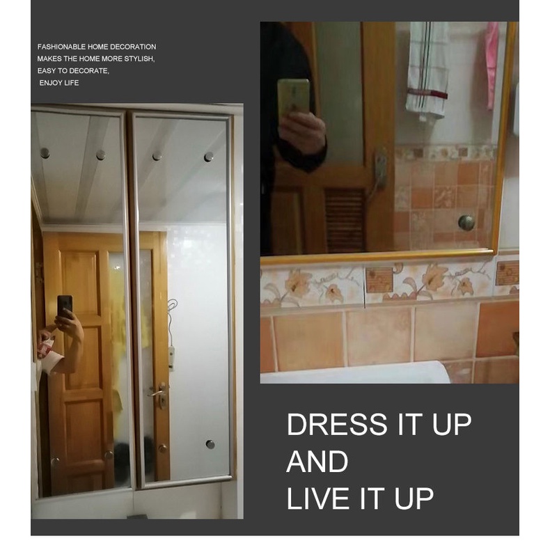 Dải Băng Dán Tường Bằng PVC Màu Vàng Sáng Bóng Sang Trọng