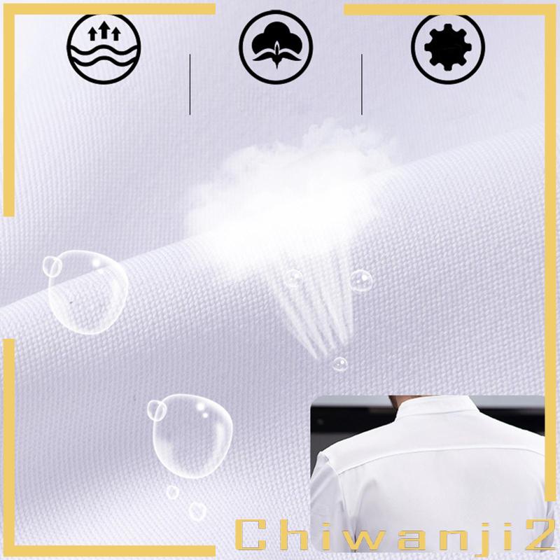 Áo Khoác Đầu Bếp Ngắn Tay Thoải Mái Thời Trang Unisex