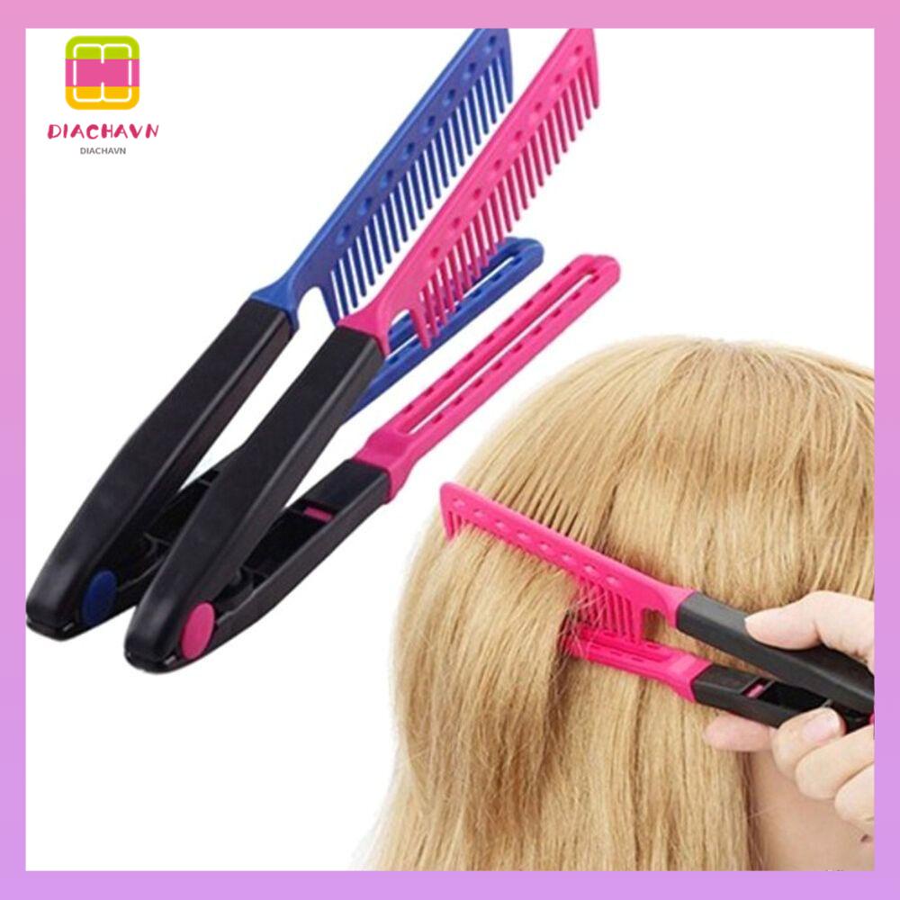 DIACHAVN Lược Chải Tóc Tạo Kiểu Chữ V Hai Chức Năng Bằng ABS DIY