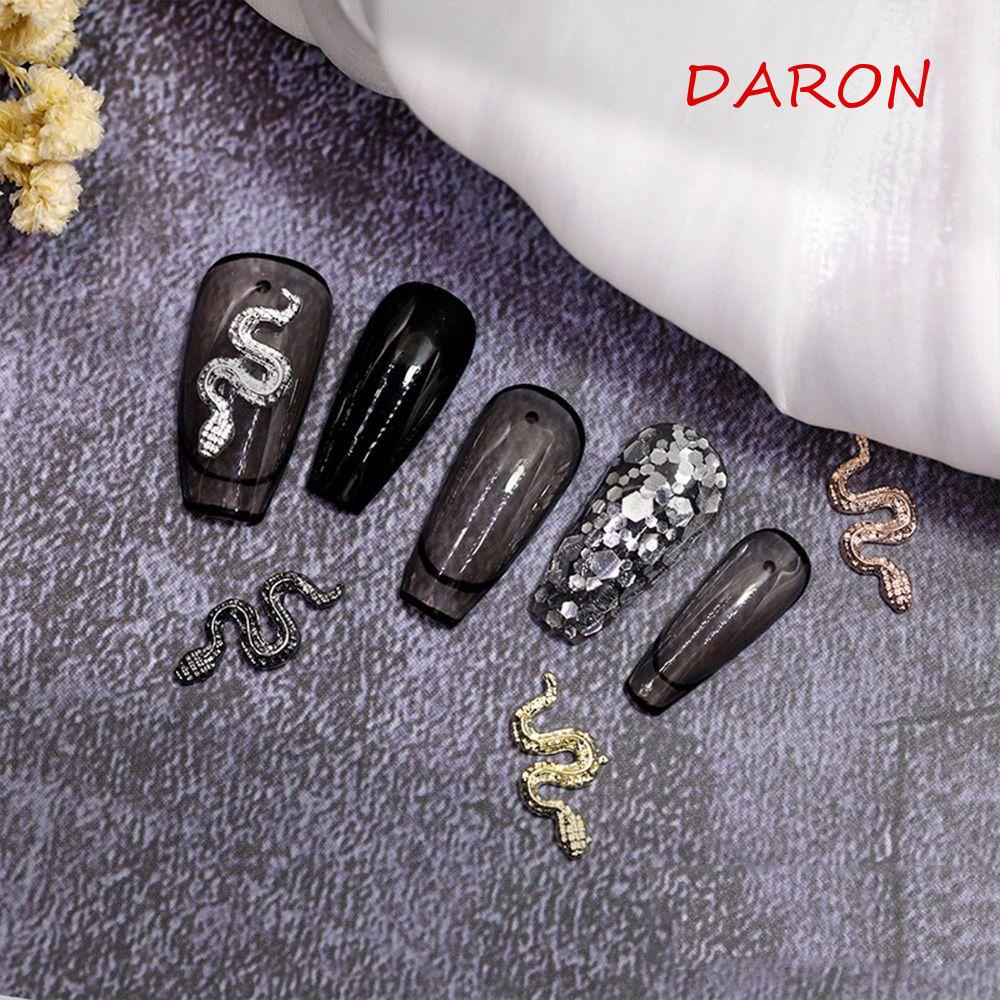 DARON Phụ Kiện Trang Trí Móng Tay Hình Rắn Lấp Lánh Phong Cách Âu Mỹ Độc Đáo DIY