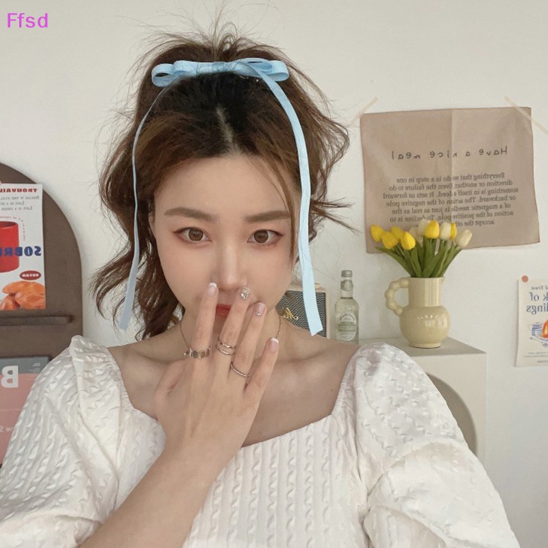 Kẹp Tóc Nơ Tua Rua Dài Màu Kẹo Ngọt Ngào Cho Nữ