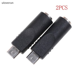 Uloverun 2pcs 3.5mm x 1.1mm female to micro usb 5 pin male dc converter charger adapter vn