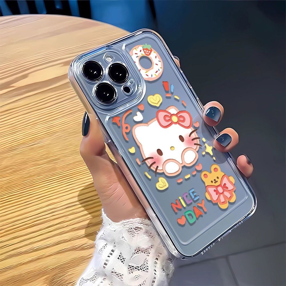Ốp Điện Thoại Dẻo Họa Tiết Hoạt Hình Hello Kitty Dễ Thương Cho iPhone14Pro11 87 13 Sxxxa