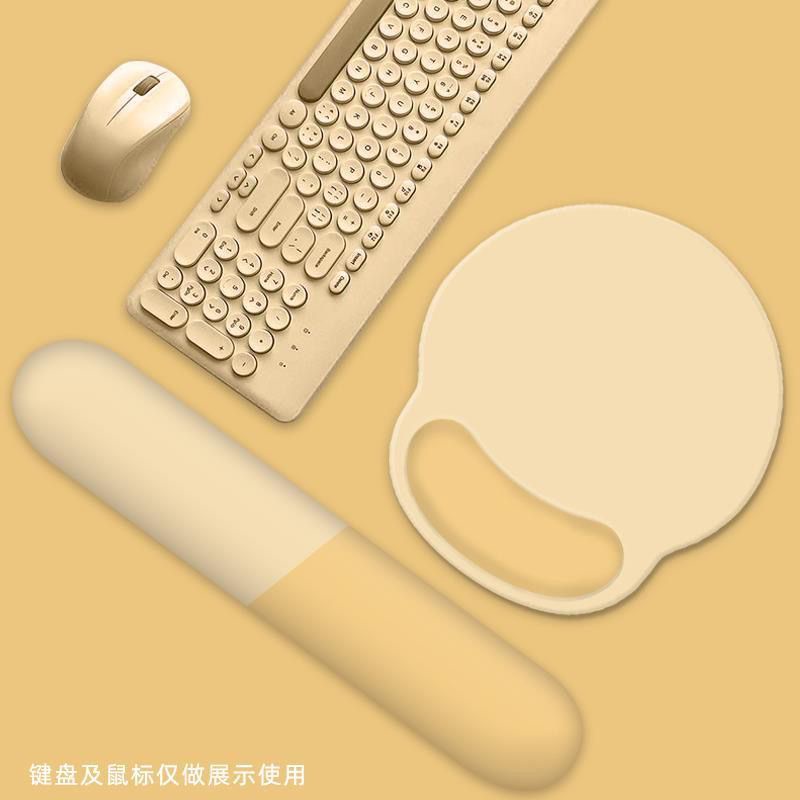 Đệm Kê Cổ Tay Sử Dụng Chuột Và Bàn Phím Bằng Cao Su Non Màu Sắc Tương Phản Đơn Giản Dành Cho Nam Và