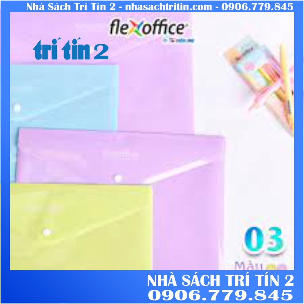 Bìa nút Pazto màu Pastel Thiên Long / Túi cúc khổ A4 Thiên Long CBF009
