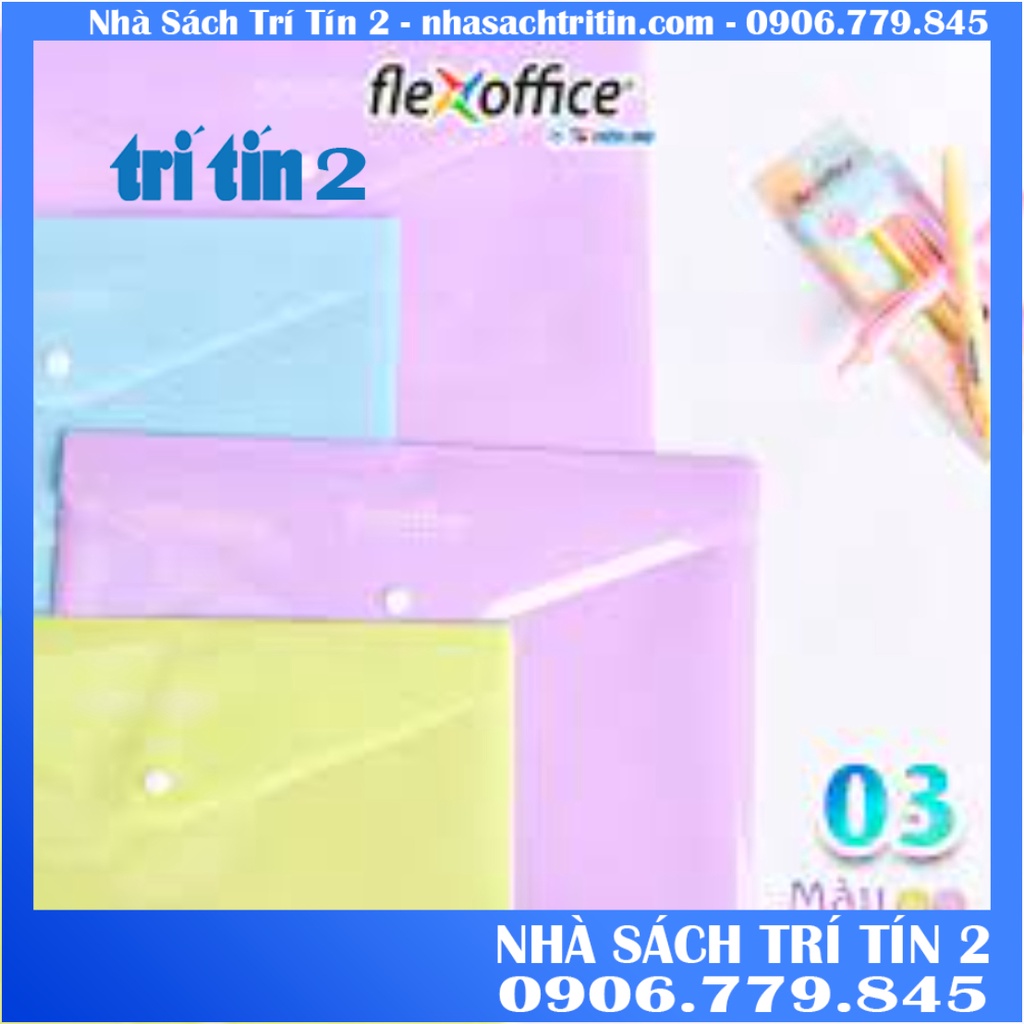 Bìa nút Pazto màu Pastel Thiên Long / Túi cúc khổ A4 Thiên Long CBF009 (Văn Phòng Phẩm Trí Tín CN2)