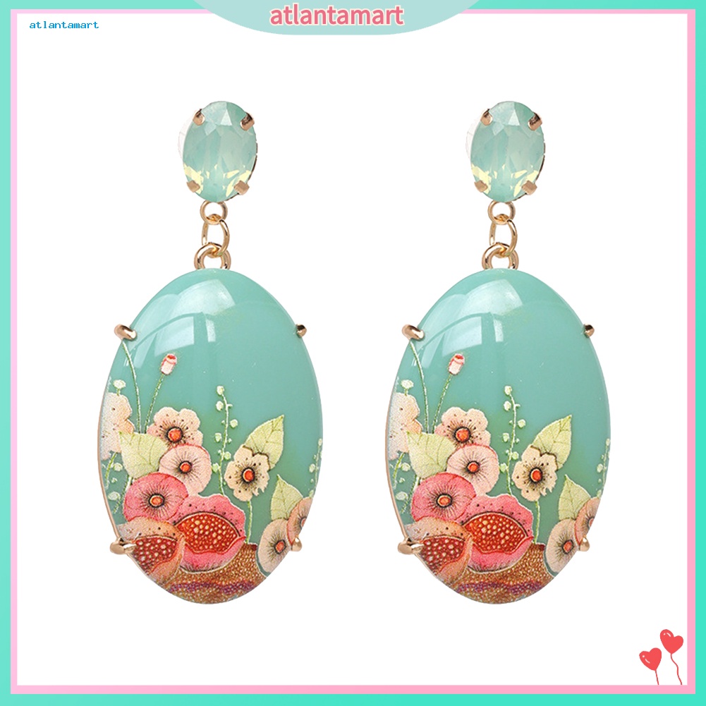 Túi Đựng Đồ Dùng Đa Năng Tiện Dụng| Bông Tai Hình Oval Đính Đá Resin Thanh Lịch Dành Cho Nữ