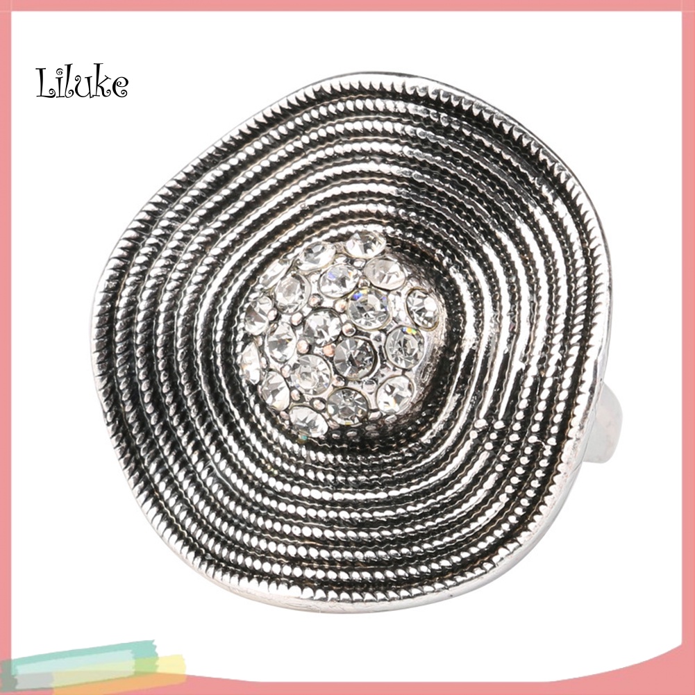 Nhẫn Hợp Kim Trang Trí Đính Đá Nhiều Màu Kiểu Dáng Phong Cách Boho Cho Nữ