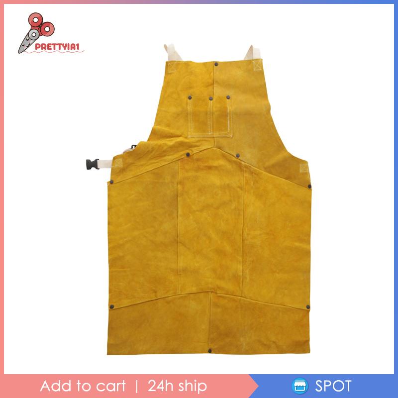 Tạp Dề Bằng Da Bò Thoáng Khí Chuyên Dụng Cho Thợ Hàn / Nướng BBQ