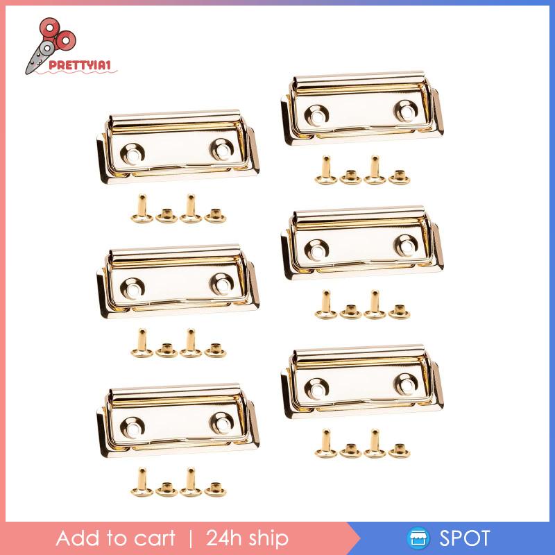 Set 6 Kẹp Cố Định Tấm Bảng Kẹp Bằng Kim Loại Chịu Tải Nặng Cho Trường Học / Văn Phòng