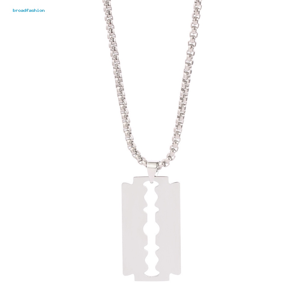 Vòng cổ Mặt Hình Lưỡi Dao Bằng Thép Không Gỉ Phong Cách Punk Hip Hop Làm Quà Tặng Sinh Nhật Hàng Ngày Cho Nam Và Nữ