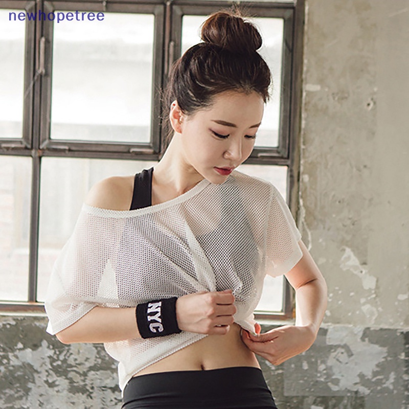 Áo Thun Tay Ngắn Phối Lưới Thời Trang Mùa Hè Cho Nữ Y2K