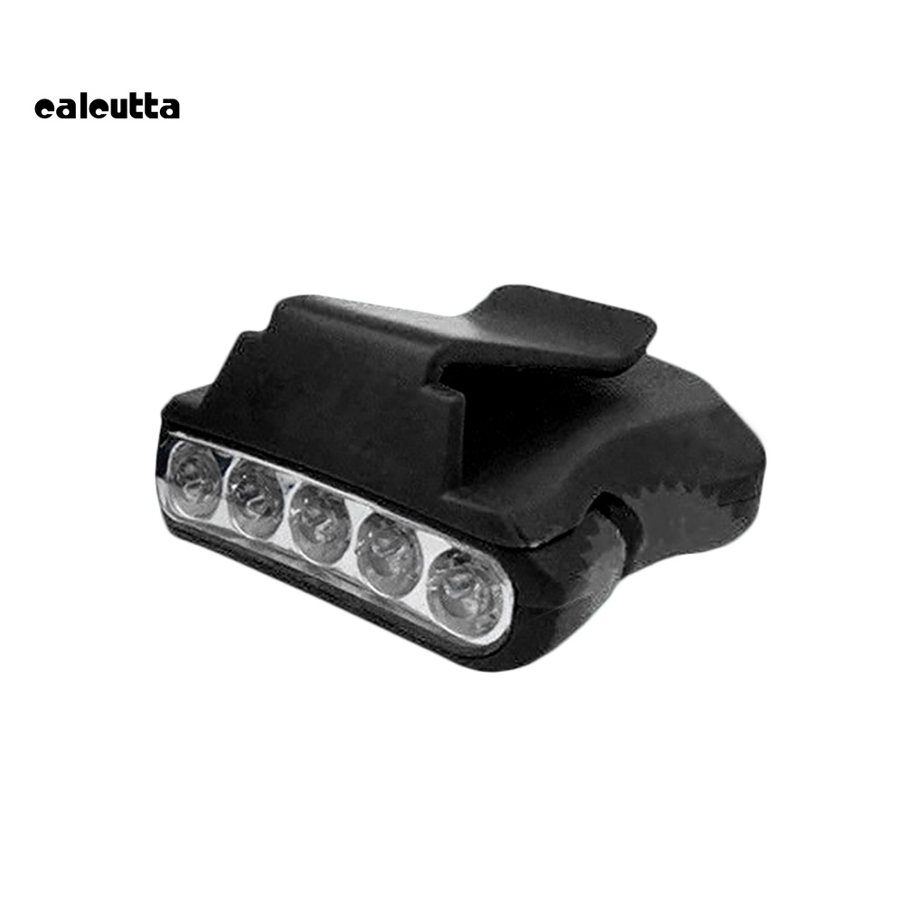 Đèn Led 5 Bóng Có Kẹp Gắn Mũ Lưỡi Trai Dùng Khi Đi Câu Cá / Cắm Trại / Leo Núi