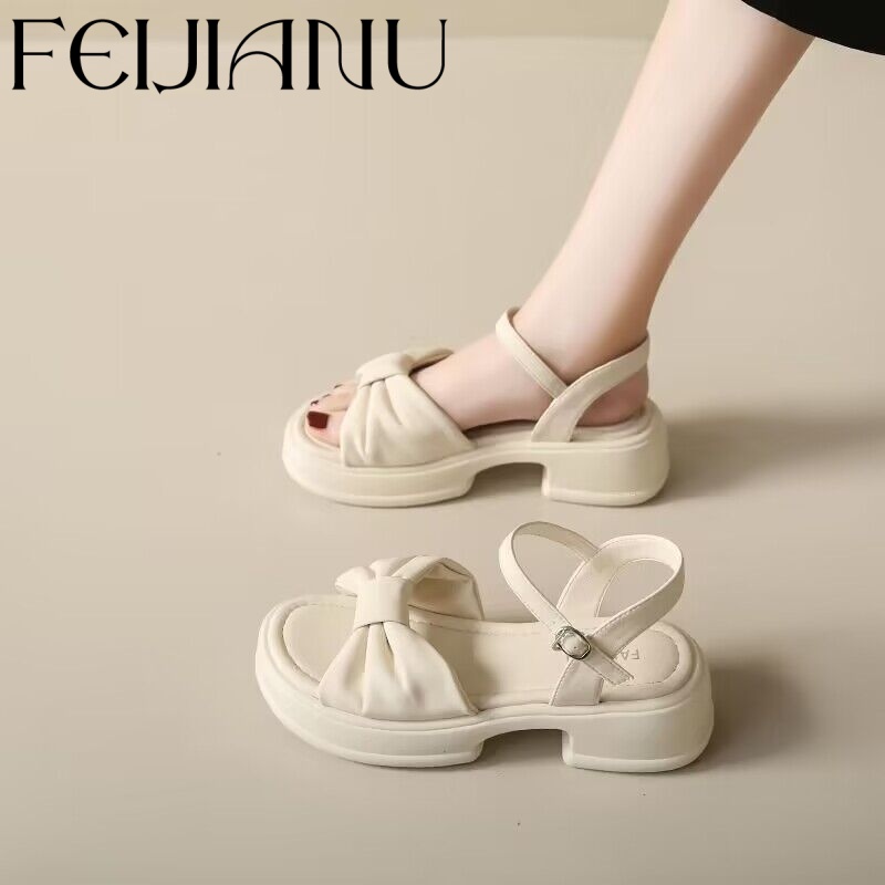 FEIJIANU dép sandal nữ giày sandal nữ dép đế cao đi biển Thoải Mái Xinh Xắn 202371402