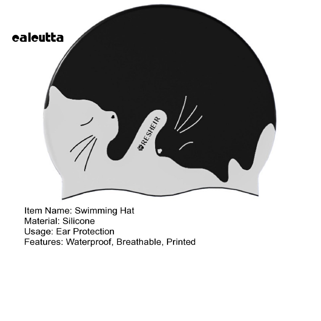 Mũ Bơi Silicon Chống Thấm Nước Họa Tiết Hoạt Hình Bảo Vệ Tai Cho Bé