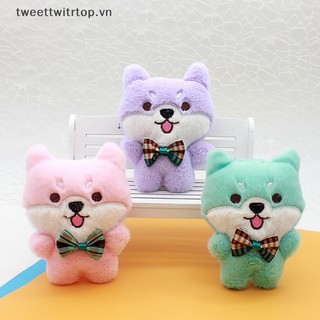 Móc khóa chó shiba nhồi bông mềm mại đáng yêu