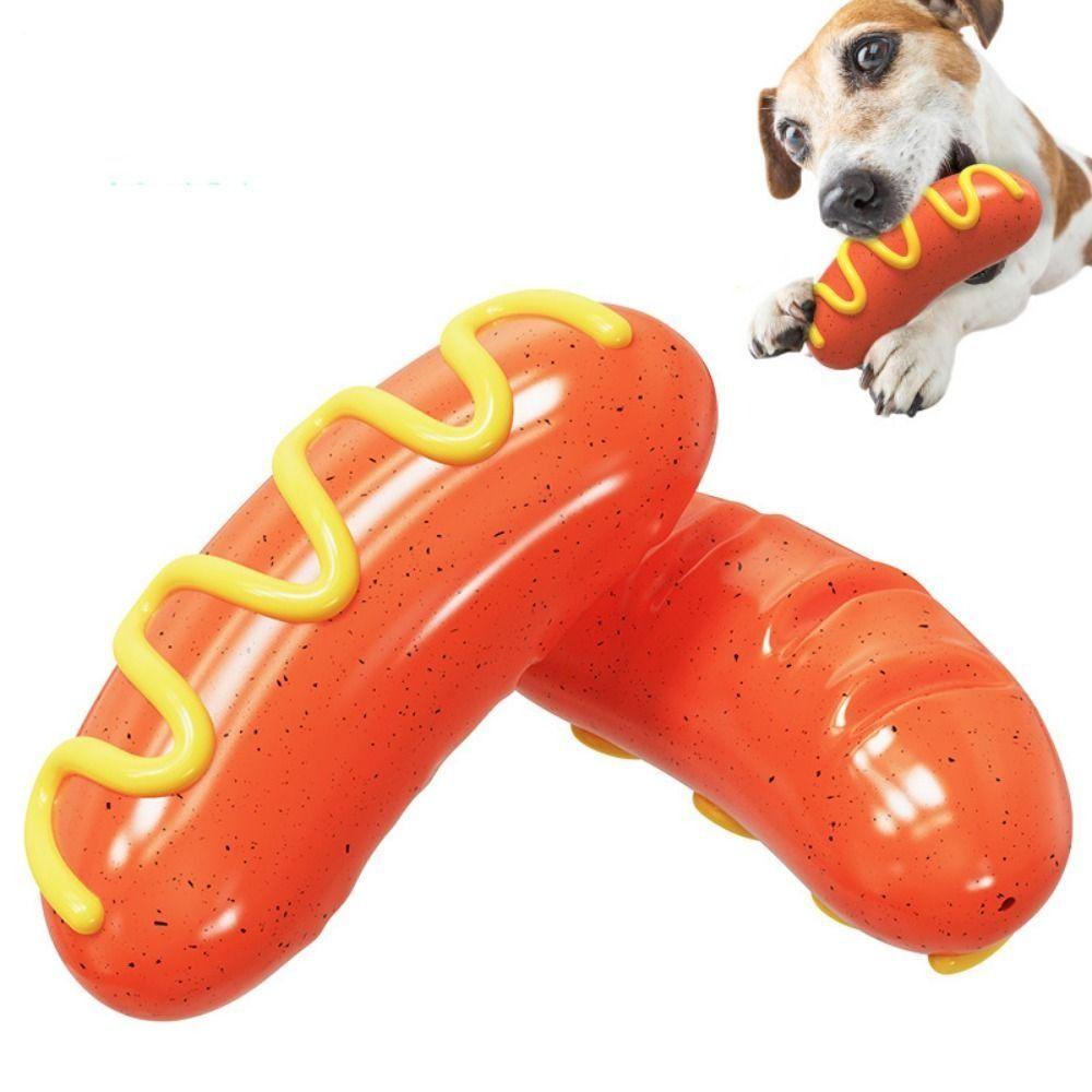 AARON1 Đồ Chơi Que Mài Xúc Xích Tương Tác Với Thú Cưng Chống Cắn Hình Chú Chó Hot Dog
