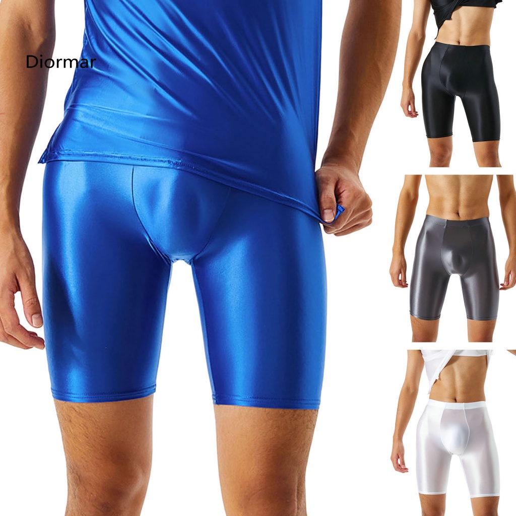 Quần Short Thể Thao Vải Lụa Lạnh Co Giãn Tốt Màu Sắc Đơn Giản Cho Nam