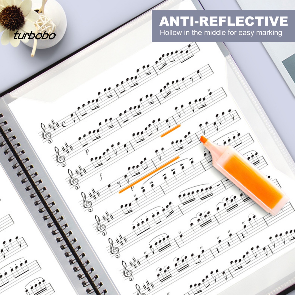 Bìa Đựng Bản Nhạc Khổ A4 2 Mặt Chống Phản Quang 20 Trang