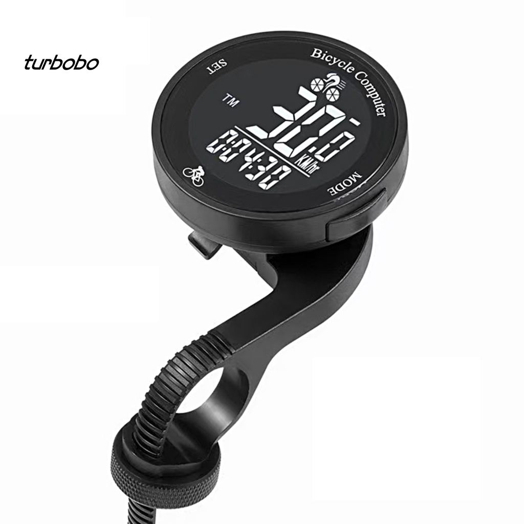 Đồng Hồ Đo Tốc Độ Không Dây Hình Tròn Hiển Thị Chữ Tiếng Anh Có Đèn LED Nền Cho Xe Đạp