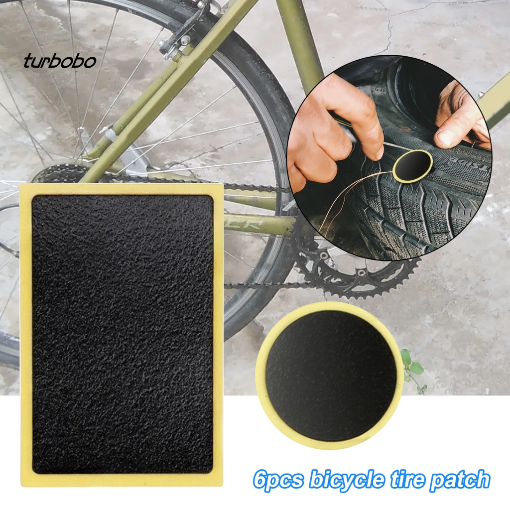 Tur Bobo Set 6 Miếng Vá Lốp Xe Đạp Bằng Cao Su Không Keo Siêu Chắc