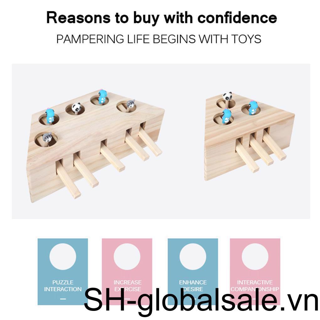 Đồ Chơi Mê Cung Chuột Hamster 5 Lỗ Bằng Gỗ