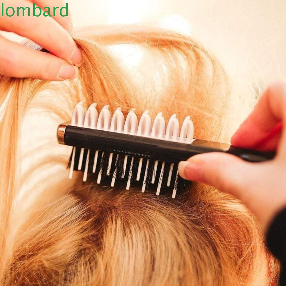 LOMBARD Lược Chải Tóc Tạo Kiểu Hình Cá Mập Màu Đen Chuyên Nghiệp Cho Salon DIY