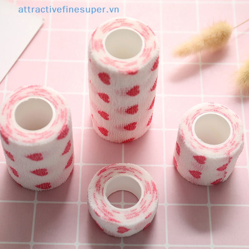 Afs Băng Quấn Thể Thao Co Giãn In Hình Trái Tim Màu Trắng