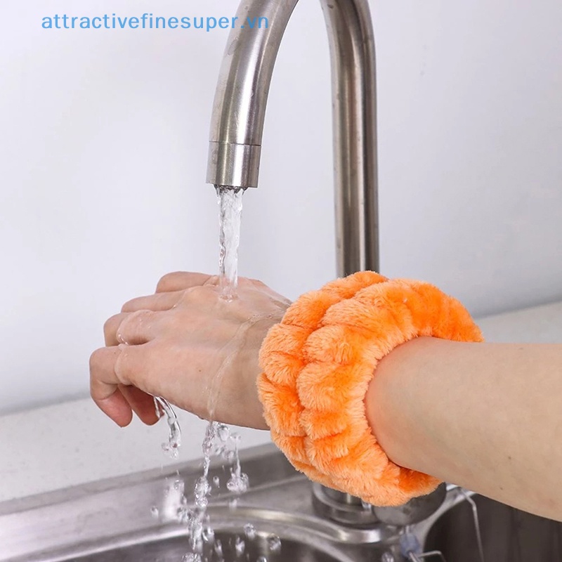 Afs 1 Chiếc Băng Đeo Cổ Tay Chạy Bộ Vải Lông Màu Trơn Thấm Hút Tốt