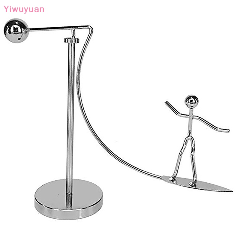 &lt; Yiwuyuan &gt; Con Lắc Newton Cân Bằng Nôi Người Lướt Sóng Bằng Sắt Nhỏ Trang Trí Nhà Cửa Mới