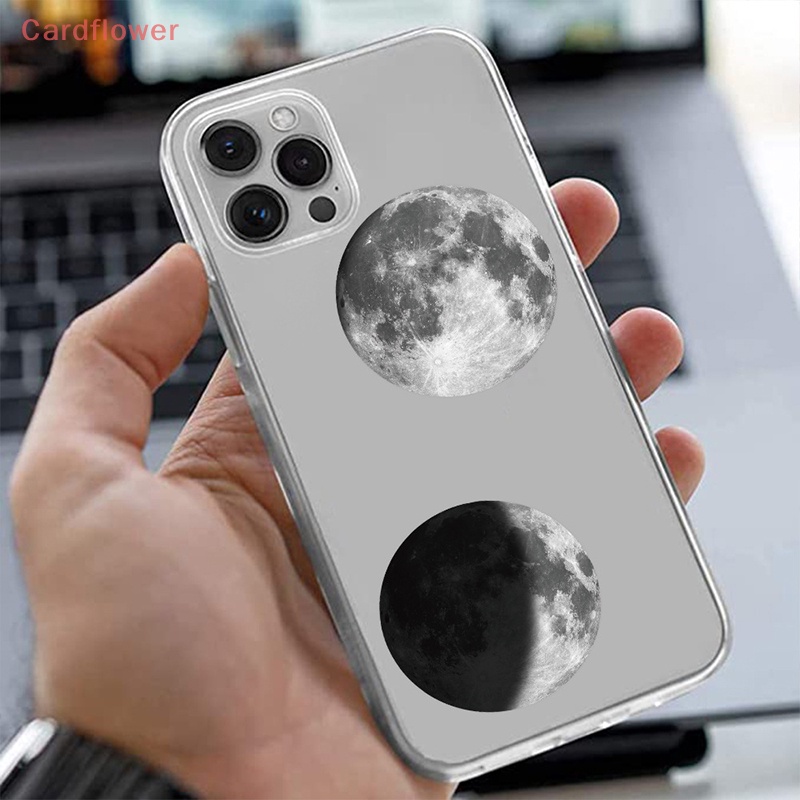 Bộ 50 Miếng Dán Trang Trí Hình Mặt Trăng Đen Trắng Độc Đáo