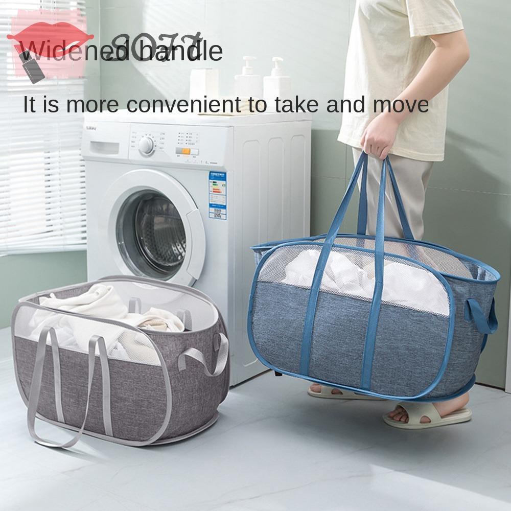 SOFTNESS Giỏ Đựng Quần Áo Dơ Bằng Vải Oxford Chống Nước Sức Chứa Lớn Có Tay Cầm Có Thể Gập Gọn