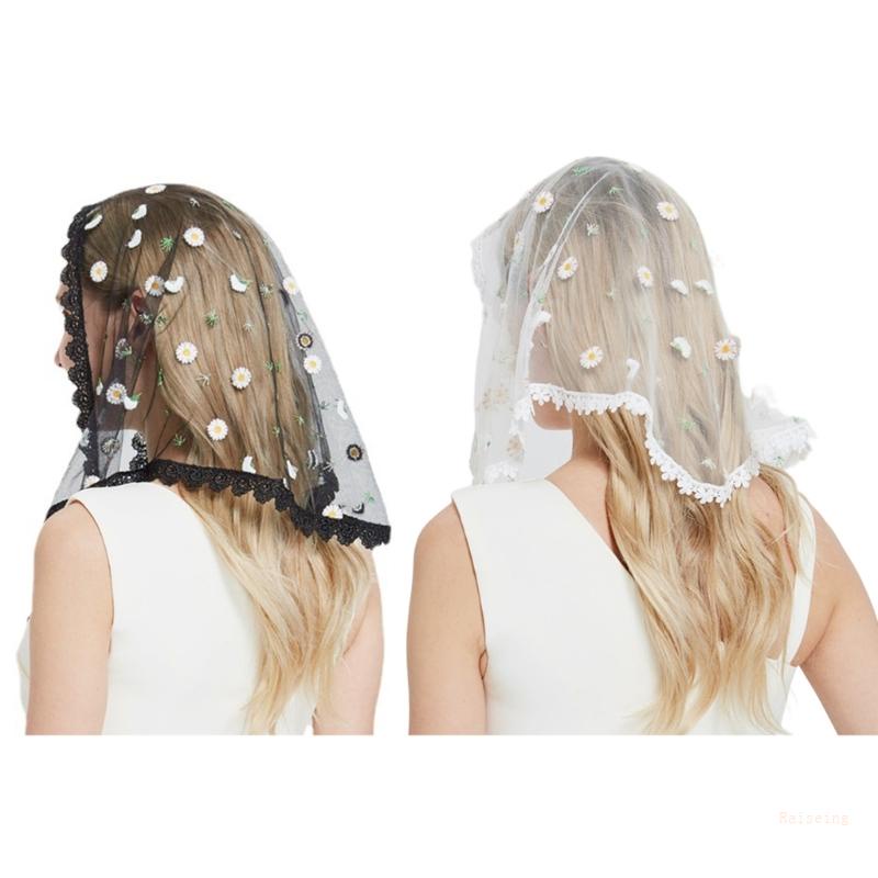 Mạng Che Mặt Hình Tam Giác Bằng Ren Cho Nhà Thờ Công Giáo