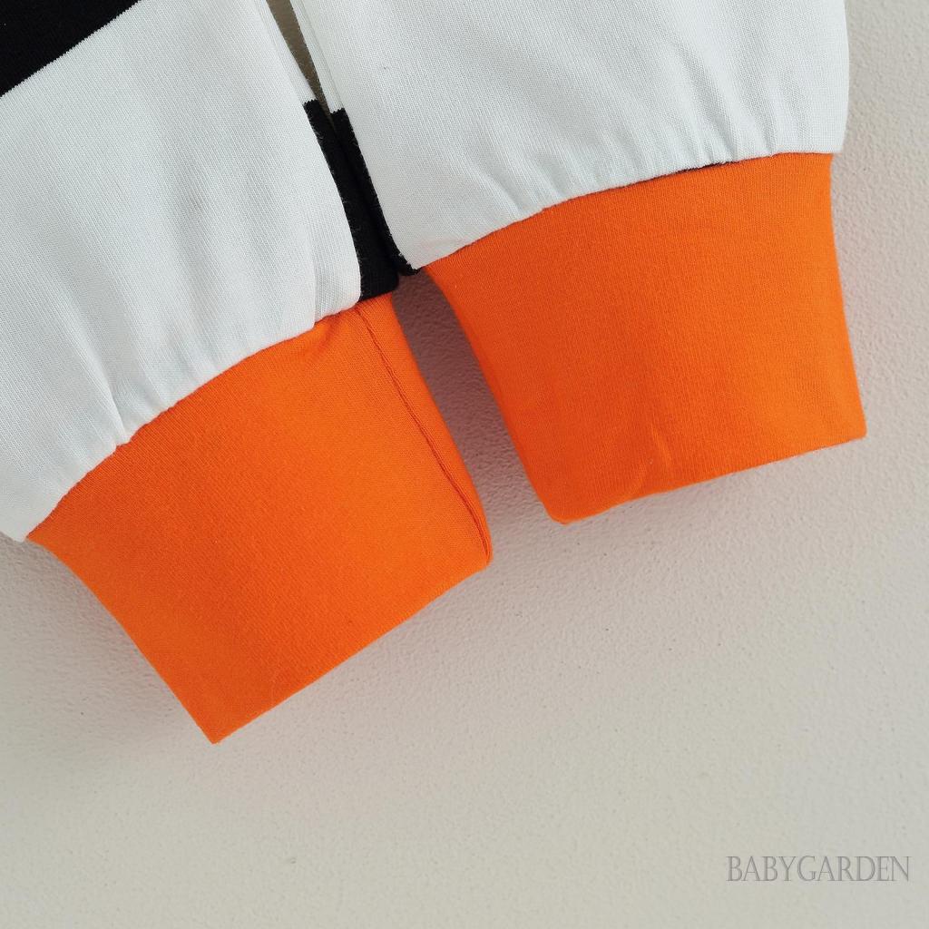 Set Áo Liền Quần &amp; Quần Dài &amp; Mũ Trùm Đầu In Họa Tiết Halloween Cho Trẻ Sơ Sinh 0-12 Tháng Tuổi