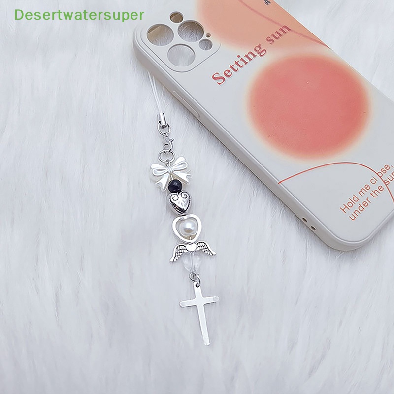 Dây Đeo Điện Thoại / Túi Xách / Chìa Khóa Hình Trái Tim / Nơ Hoạt Hình Màu Hồng Y2K Đáng Yêu