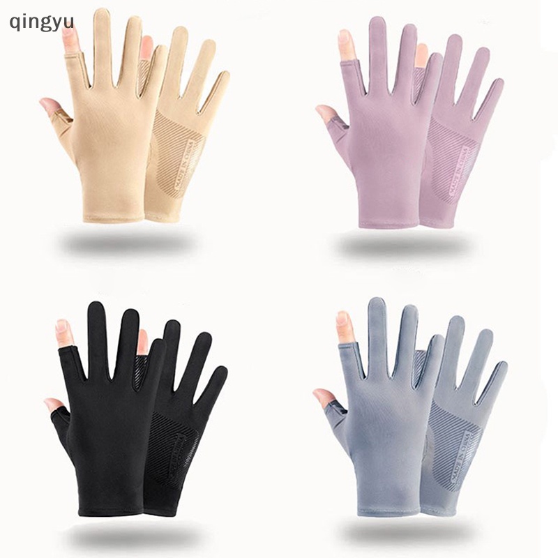 Găng Tay Lụa Lạnh Mỏng Thoáng Khí Chống Trượt Có Thể Chạm Màn Hình Cảm Ứng Mới Dùng Khi Đua Xe Mô Tô