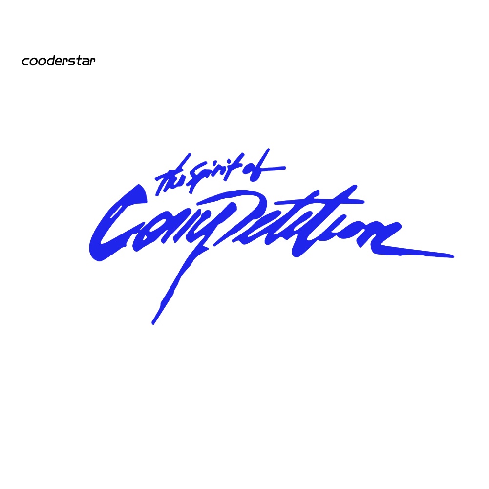 Miếng Dán Trang Trí Xe Hơi Phản Quang Họa Tiết The Spirit of Competition Độc Đáo