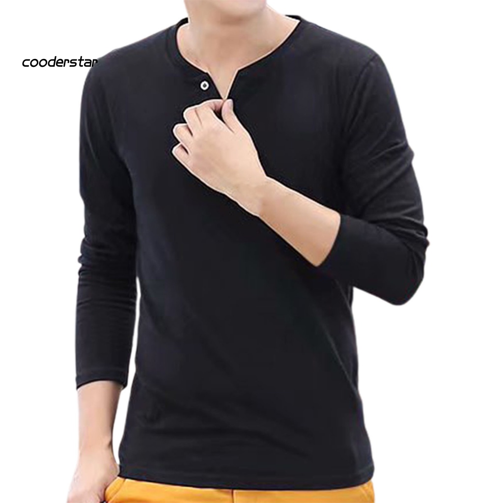 Áo nam Cổ Chữ V Dáng Ôm Cài Nút Thời Trang