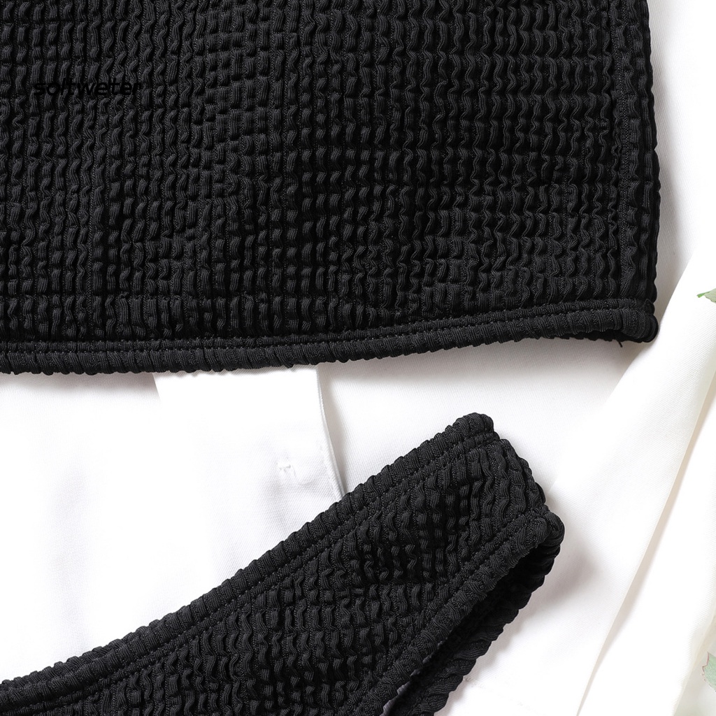 Bộ Đồ Bơi 2 Mảnh Co Giãn Tốt Kiểu Dáng Đơn Giản Thời Trang Đi Biển Cho Nữ