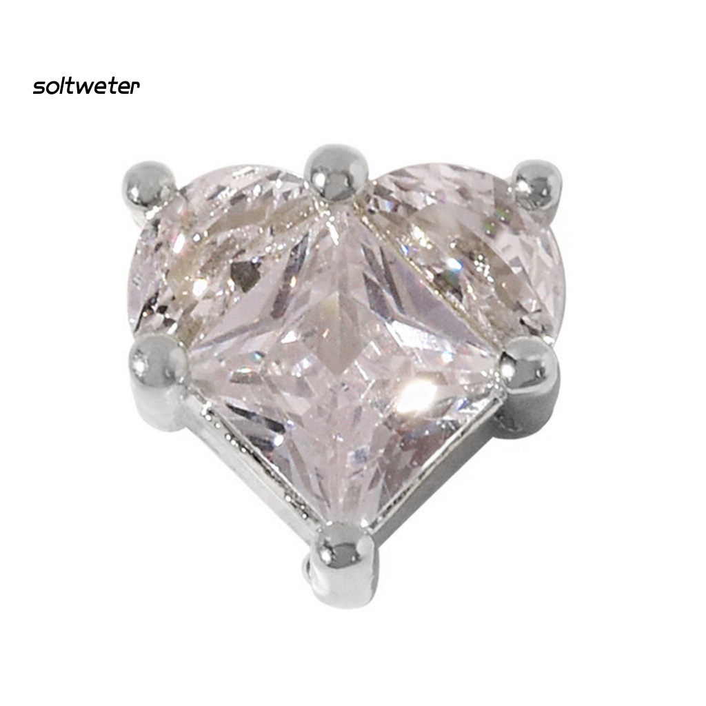 Phụ Kiện Trang Trí Móng Tay Họa Tiết Trái Tim Đính Đá 3D Sang Trọng