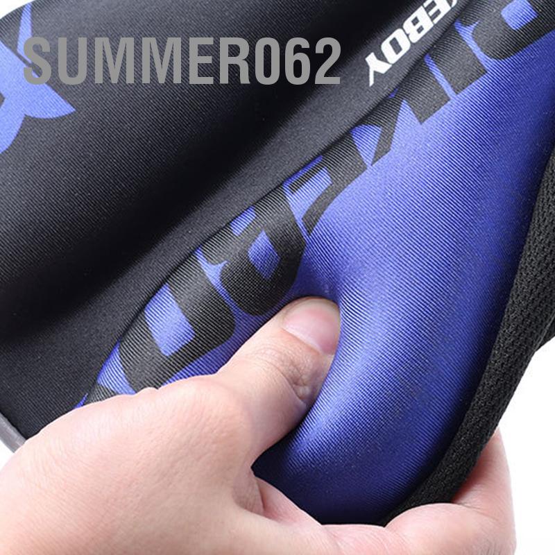 Summer062 Đệm Lót Ghế Xe Đạp Vải Sợi Thoáng Khí Mềm Mại Độ Đàn Hồi Cao Silicone Làm Dày Yên