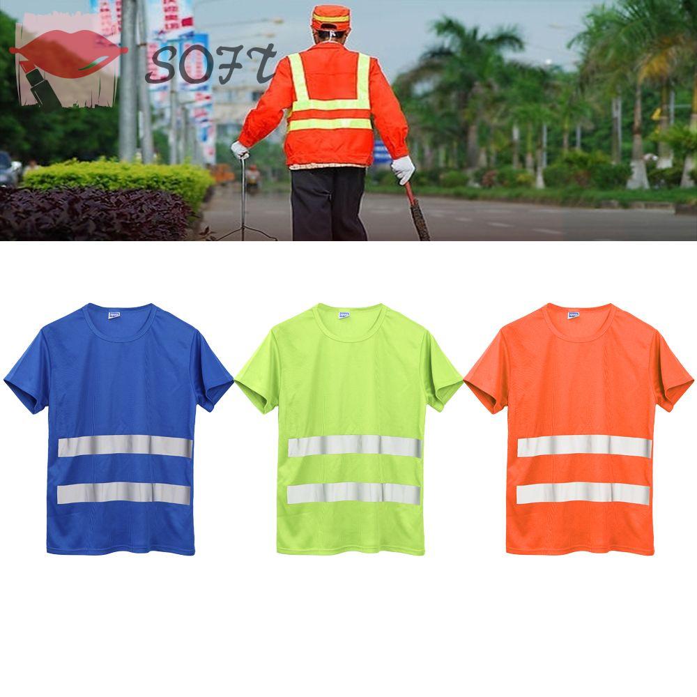 SOFTNESS Áo Thun Công Trường Phản Quang Tốc Độ Cao Không Tay