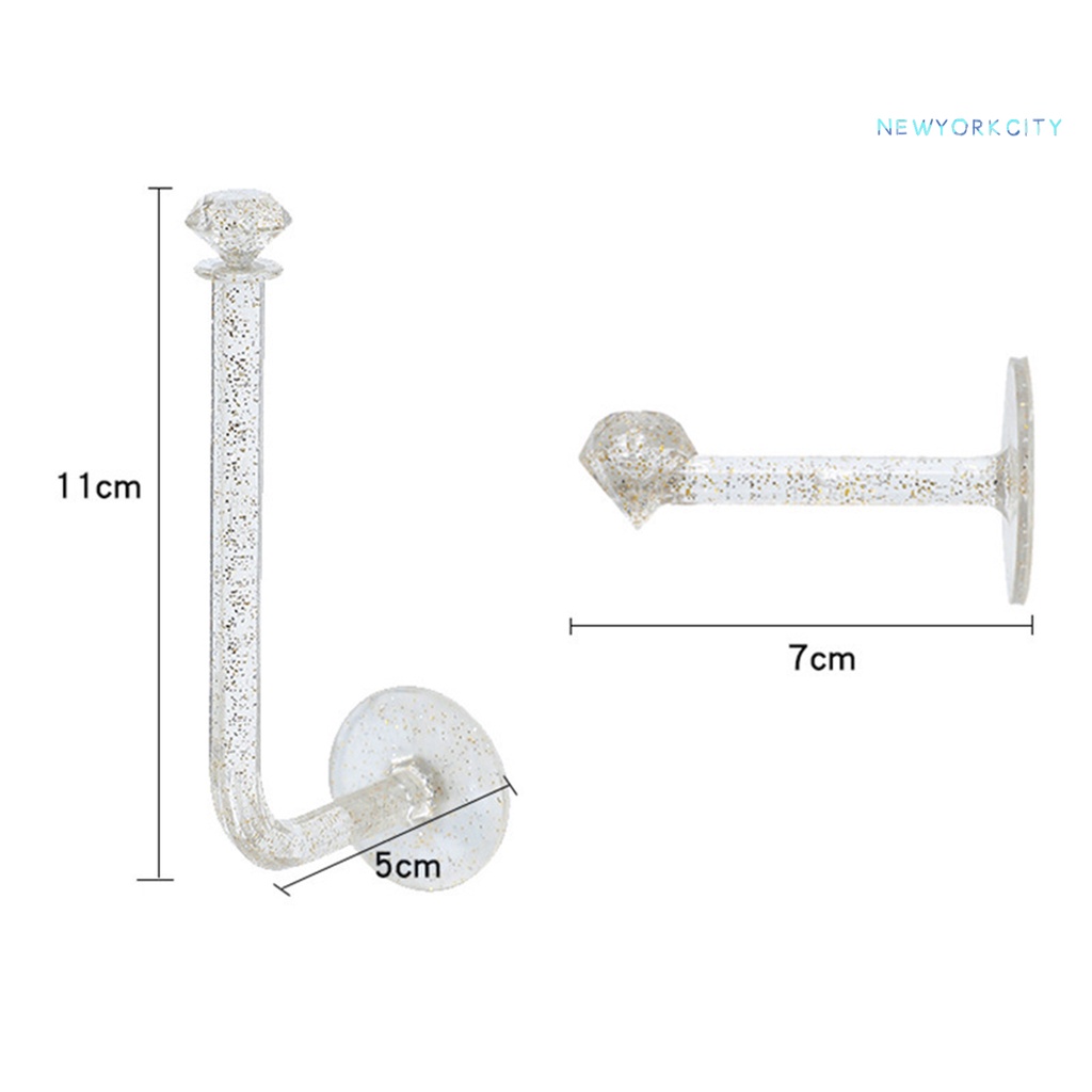 Set 2 Móc Treo Băng Đô Trong Suốt Tiết Kiệm Không Gian