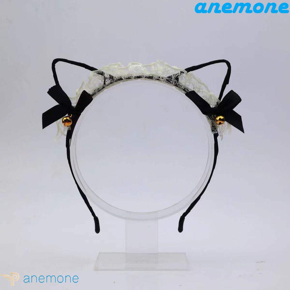 ANEMONE Băng Đô Cài Tóc Phối Ren Hoa Phong Cách Vintage Cho Nữ