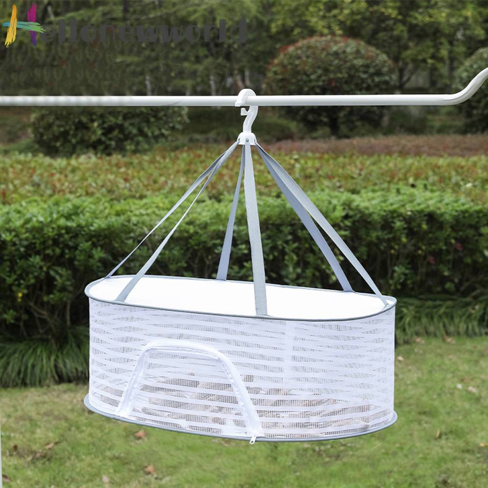 Lồng Lưới Phơi Khô Cá / Rau Củ / Trái Cây / Thảo Dược 4 Lớp Gấp Gọn Chống Khô