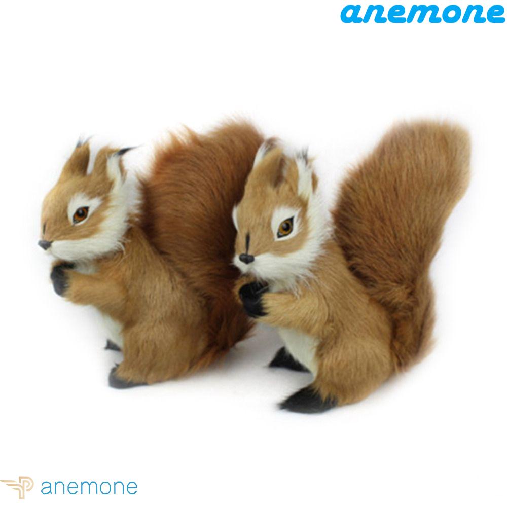 ANEMONE Thú Nhồi Bông Mini Hình Chú Sóc Dễ Thương Chống Nhăn Trang Trí Nhà Cửa