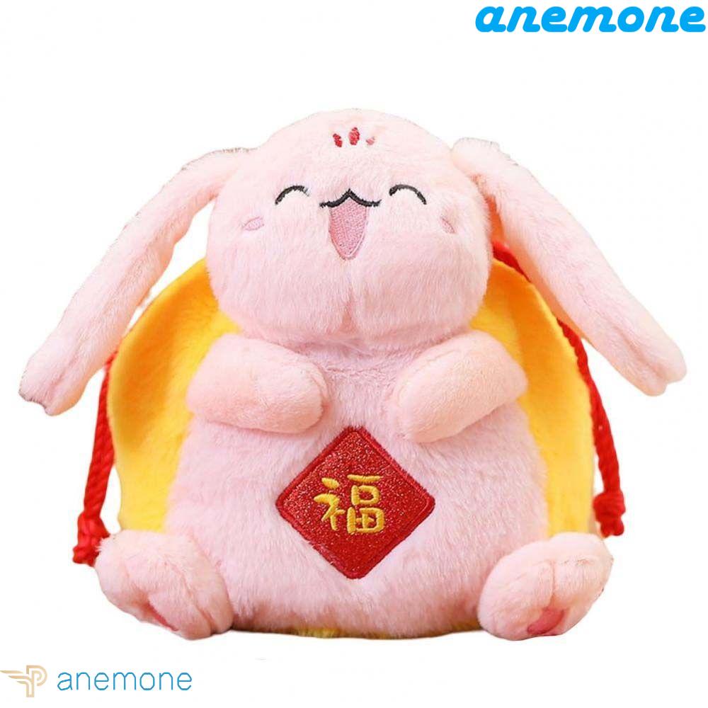 ANEMONE Thỏ Nhồi Bông Chất Liệu Cotton Dễ Thương Dùng Làm Quà Tặng