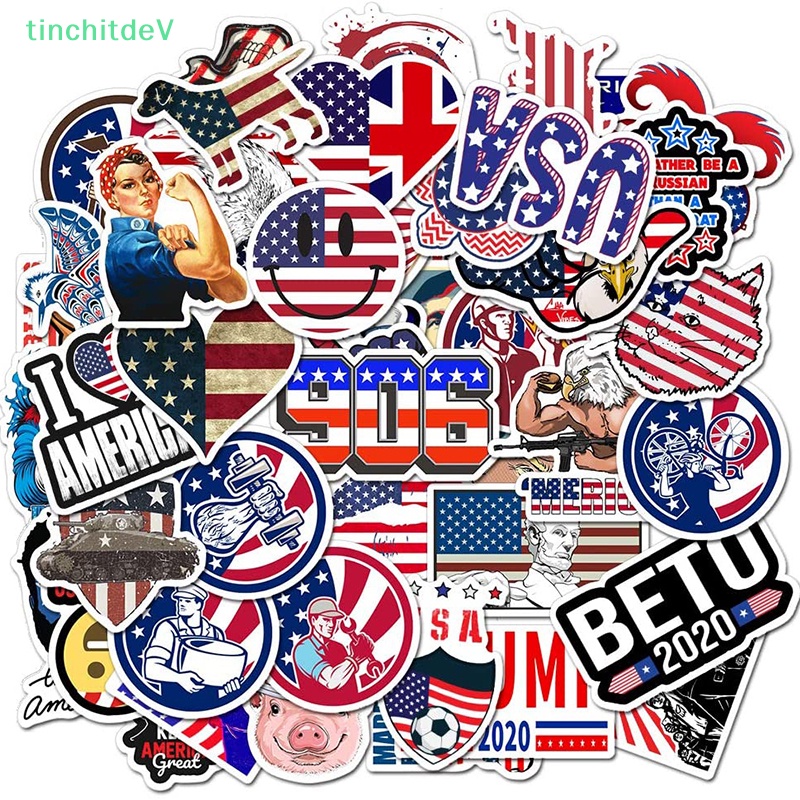 Bộ 50 Miếng Dán PVC In Họa Tiết Graffiti Dùng Trang Trí Vali / Guitar Độc Lập 4th