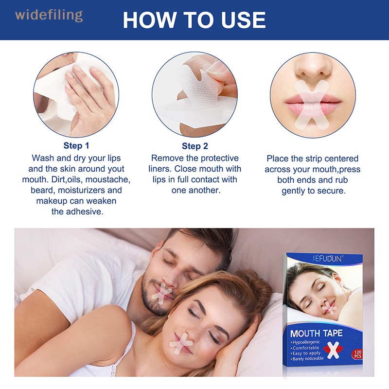 Túi 120 Miếng Dán Chỉnh Sửa Miệng Chống Ngáy Khi Ngủ Tiện Dụng